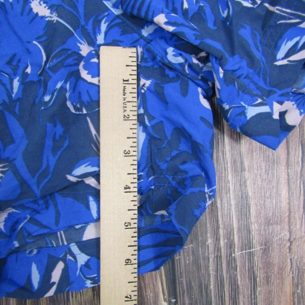 Columbia Swim Trunks Mens XS Blue Floral PFG Fishing Shorts Mesh Lined Quick Dry